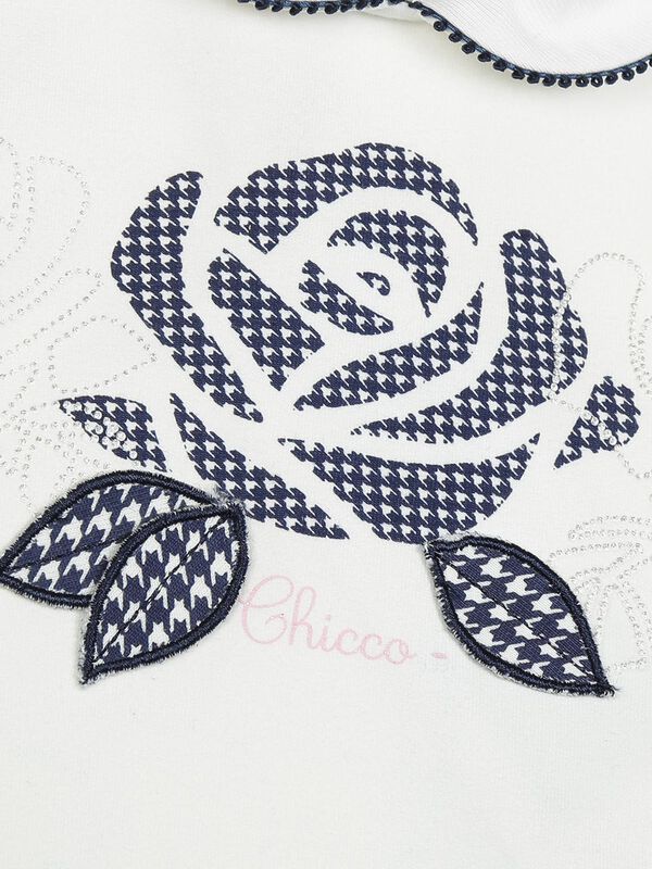 Knitted T-Shirt With Floral Print image number 0